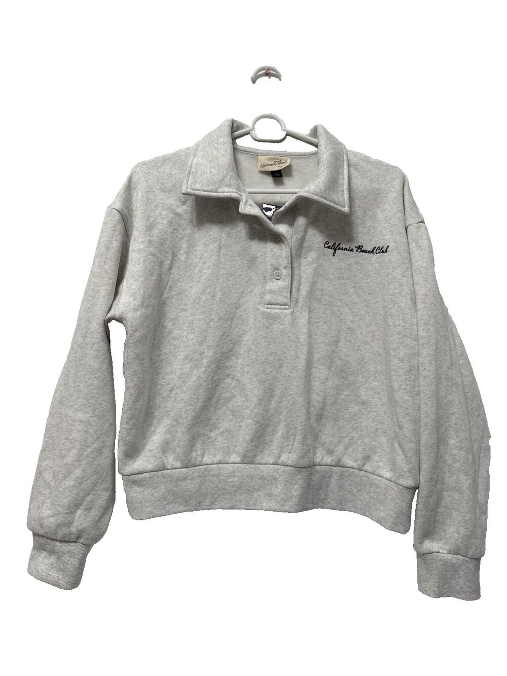 Universal Thread Women’s Cotton Collared Sweatshirt NWT Size M Gray - Picture 1 of 9